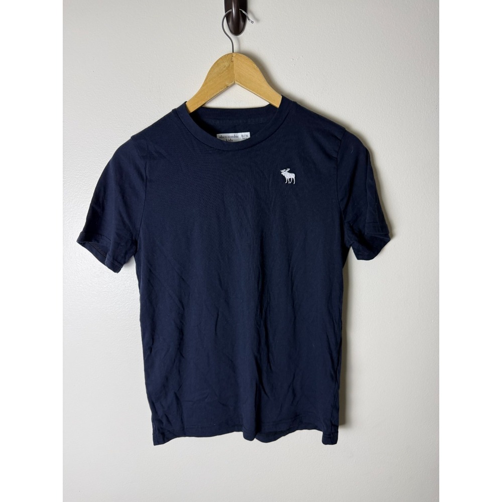 Abercrombie Kids Short Sleeve T-Shirt Moose Logo Youth 13/14 Blue